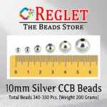 350 Pcs / 10mm Silver Pearl Beads for Jewellery Making Kit | Pearls for Craft | 200g - Image 2