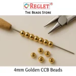 5800 / 4mm Pcs Golden Pearl Beads for Jewellery Making Kit | Pearls for Craft | 200g - Image 7