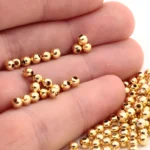 5800 / 4mm Pcs Golden Pearl Beads for Jewellery Making Kit | Pearls for Craft | 200g - Image 3