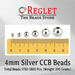 5800 / 4mm Pcs Silver Pearl Beads for Jewellery Making Kit | Pearls for Craft | 200g - Image 2