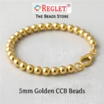 3000 Pcs / 5mm Golden Pearl Beads for Jewellery Making Kit | Pearls for Craft | 200g - Image 4
