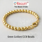 1600 Pcs / 6mm Golden Pearl Beads for Jewellery Making Kit | Pearls for Craft | 200g - Image 4
