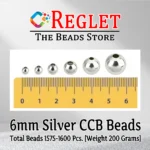 1600 Pcs / 6mm Silver Pearl Beads for Jewellery Making Kit | Pearls for Craft | 200g - Image 2