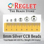 650 Pcs / 8mm Silver Pearl Beads for Jewellery Making Kit | Pearls for Craft | 200g - Image 2