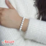 Natural White Howlite Beads Bracelet – Calming Crystal for Stress Relief, Patience & Emotional Balance - Image 7