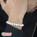 Natural White Howlite Beads Bracelet – Calming Crystal for Stress Relief, Patience & Emotional Balance - Image 6