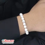Natural White Howlite Beads Bracelet – Calming Crystal for Stress Relief, Patience & Emotional Balance - Image 3