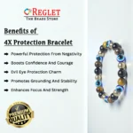 4X Protection Bracelet, Evil Eye, Tiger Eye, Black Obsidian, Hematite Beads | Negative Energy Protection, Emotional Balance, Boosts Confidence & Focus | Natural Healing Bracelet - Image 8