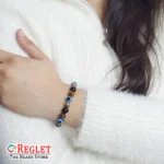4X Protection Bracelet, Evil Eye, Tiger Eye, Black Obsidian, Hematite Beads | Negative Energy Protection, Emotional Balance, Boosts Confidence & Focus | Natural Healing Bracelet - Image 7