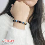 4X Protection Bracelet, Evil Eye, Tiger Eye, Black Obsidian, Hematite Beads | Negative Energy Protection, Emotional Balance, Boosts Confidence & Focus | Natural Healing Bracelet - Image 4
