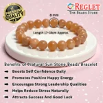 Natural Sunstone Beads Bracelet | Boost Confidence, Positivity & Success | Natural Healing Bracelet - Image 2