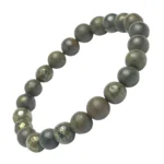 Natural Pyrite Beads Bracelet – Attract Wealth, Success & Protection – Crystal Stretch Bracelet