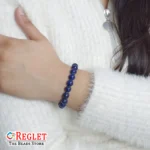 Blue Lapis Beads Bracelet – Natural Crystal for Confidence, Communication & Mental Clarity - Image 7