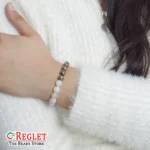 Double Protection Bracelet, Rose Quartz, Hematite Stone Beads | Attracts Money, Promotes Love, Emotional Balance, Negative Energy Protection | Natural Healing Bracelet - Image 8