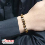 Double Protection Bracelet, Tiger Eye, Hematite Stone Beads | Boosts Confidence, Emotional Stability, Negative Energy Protection | Natural Healing Bracelet | Unisex - Image 4