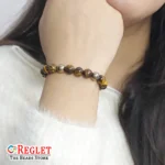 Double Protection Bracelet, Tiger Eye, Hematite Stone Beads | Boosts Confidence, Emotional Stability, Negative Energy Protection | Natural Healing Bracelet | Unisex - Image 5