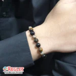 Triple Protection Bracelet, Tiger Eye, Black Obsidian, Hematite Stone Beads | Boosts Confidence & Focus, Protection & Negative Energy Shield | Natural Healing Bracelet - Image 6