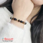 Triple Protection Bracelet, Tiger Eye, Black Obsidian, Hematite Stone Beads | Boosts Confidence & Focus, Protection & Negative Energy Shield | Natural Healing Bracelet - Image 4
