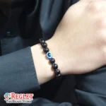 Double Protection Bracelet, Black Obsidian, Evil Eye Beads | Protection, Negative Energy Shielding, Emotional Balance, Focus, And Positivity | Natural Healing Bracelet - Image 6