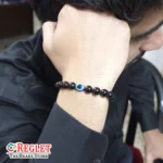 Double Protection Bracelet, Black Obsidian, Evil Eye Beads | Protection, Negative Energy Shielding, Emotional Balance, Focus, And Positivity | Natural Healing Bracelet - Image 3