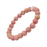Pink Rhodonite Bracelet – Natural Healing Gemstone Beads for Love, Emotional Balance & Positive Energy