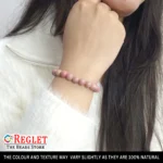 Pink Rhodonite Bracelet – Natural Healing Gemstone Beads for Love, Emotional Balance & Positive Energy - Image 7
