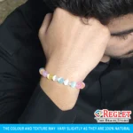 Multicolour Selenite Bracelet – Natural Healing Crystal Beads for Energy Cleansing, Positivity & Balance - Image 7