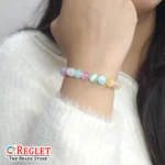 Multicolour Selenite Bracelet – Natural Healing Crystal Beads for Energy Cleansing, Positivity & Balance - Image 6