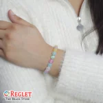 Multicolour Selenite Bracelet – Natural Healing Crystal Beads for Energy Cleansing, Positivity & Balance - Image 4