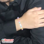 Multicolour Selenite Bracelet – Natural Healing Crystal Beads for Energy Cleansing, Positivity & Balance - Image 3