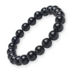 Black Obsidian Beads Bracelet – Natural Protection Crystal for Strength, Grounding & Negative Energy Shield