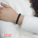 Black Obsidian Beads Bracelet – Natural Protection Crystal for Strength, Grounding & Negative Energy Shield - Image 4