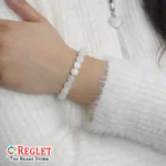 White Selenite Beads Bracelet – Natural Energy Cleansing Crystal for Calmness, Clarity & Positivity - Image 4