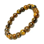 Natural Tiger Eye Beads Bracelet for Confidence, Courage & Protection Crystal