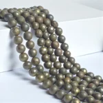 1 String Natural Pyrite Gem Stone Beads Round - 8mm [45-46 Beads Per String]
