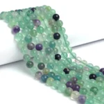 1 String Natural Green Fluorite Gem Stone Beads Round - 8mm [45-46 Beads Per String]