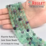 1 String Natural Green Fluorite Gem Stone Beads Round - 8mm [45-46 Beads Per String] - Image 2