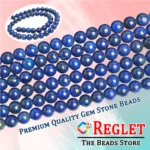 1 String Natural Blue Lapis Gem Stone Beads Round - 8mm [45-46 Beads Per String] - Image 4