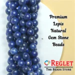 1 String Natural Blue Lapis Gem Stone Beads Round - 8mm [45-46 Beads Per String] - Image 5