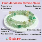 1 String Natural Green Aventurine Gem Stone Beads Round - 8mm [45-46 Beads Per String] - Image 3