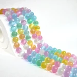 1 String Natural Multi Selenite Gem Stone Beads Round - 8mm [45-46 Beads Per String]