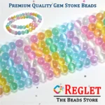 1 String Natural Multi Selenite Gem Stone Beads Round - 8mm [45-46 Beads Per String] - Image 4