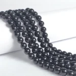 1 String Natural Black Obsidian Gem Stone Beads Round - 8mm [45-46 Beads Per String]