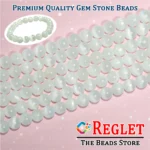 1 String Natural White Selenite Gem Stone Beads Round - 8mm [45-46 Beads Per String] - Image 4