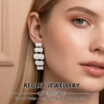 Korean Style Silver Finish Earrings for Women, Pack of 4 Pairs - Stud & Drop Earring Combo Set, Trendy Fashion Jewellery - E1 - Image 6