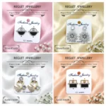 Korean Style Gold Silver Finish Earrings for Women, Pack of 12 Pairs - Stud & Drop Earring Combo Set, Trendy Fashion Jewellery - E10 - Image 3