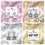Korean Style Gold Silver Finish Earrings for Women, Pack of 12 Pairs - Stud & Drop Earring Combo Set, Trendy Fashion Jewellery - E10 - Image 4