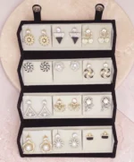 Korean Style Gold Silver Finish Earrings for Women, Pack of 12 Pairs - Stud & Drop Earring Combo Set, Trendy Fashion Jewellery - E11