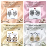 Korean Style Gold Silver Finish Earrings for Women, Pack of 12 Pairs - Stud & Drop Earring Combo Set, Trendy Fashion Jewellery - E11 - Image 3
