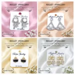 Korean Style Gold Silver Finish Earrings for Women, Pack of 12 Pairs - Stud & Drop Earring Combo Set, Trendy Fashion Jewellery - E11 - Image 5